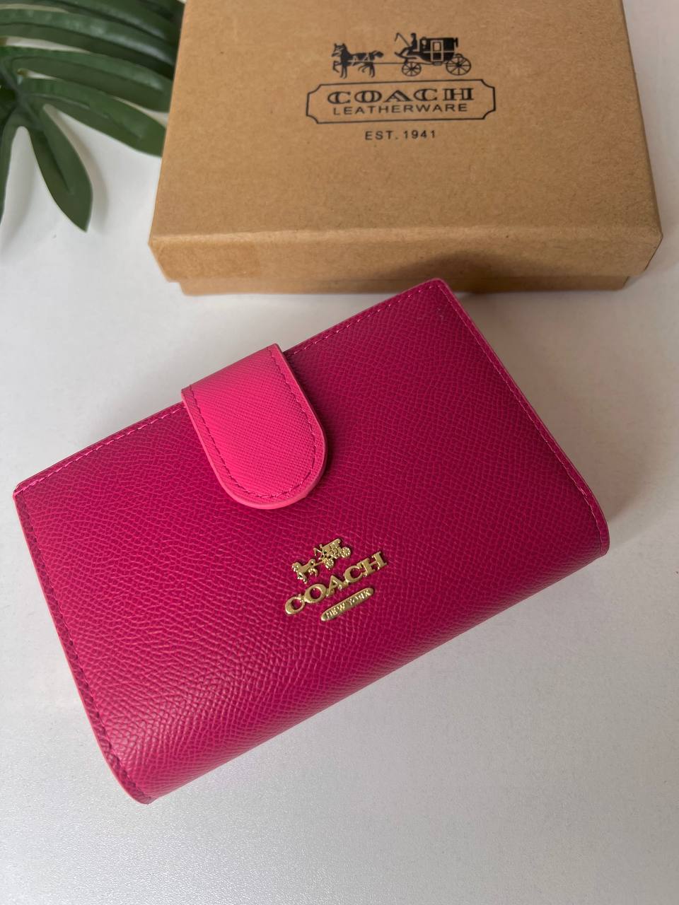 Coach Medium Corner Zip Wallet In Signature Canvas