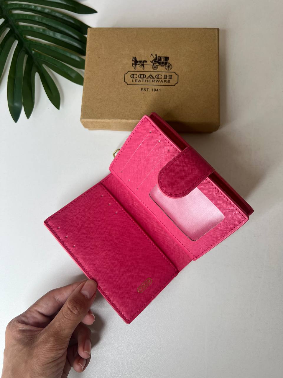 Coach Medium Corner Zip Wallet In Signature Canvas