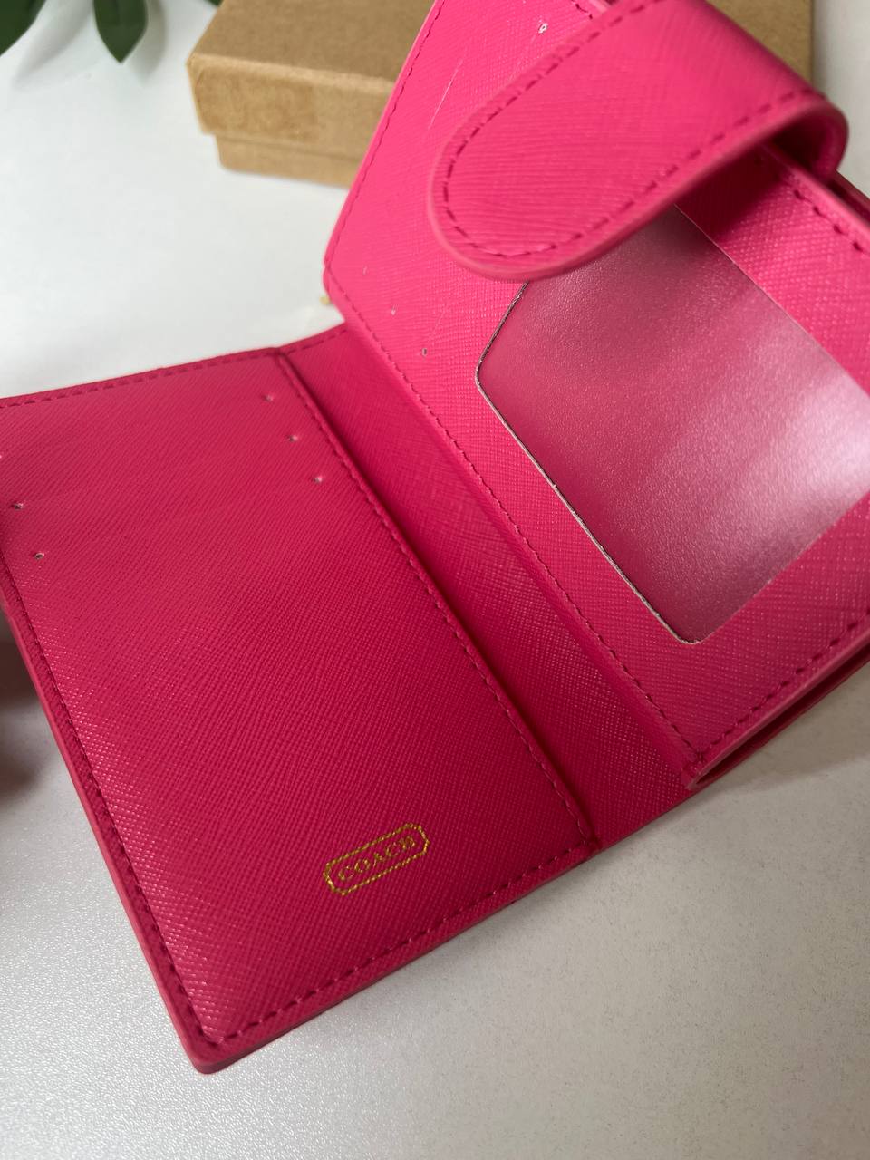 Coach Medium Corner Zip Wallet In Signature Canvas