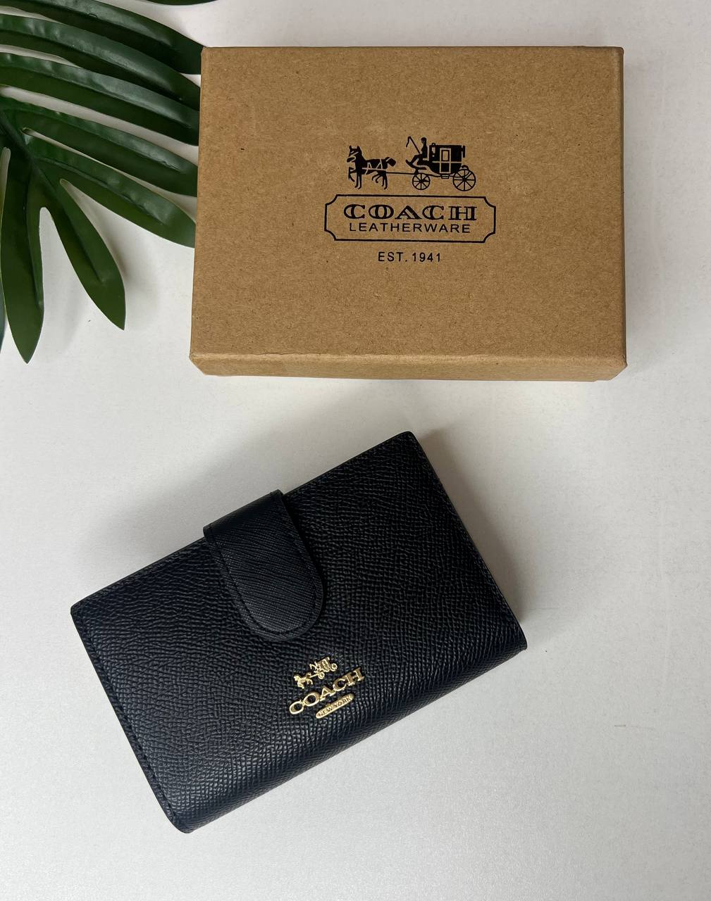 Coach Medium Corner Zip Wallet In Signature Canvas