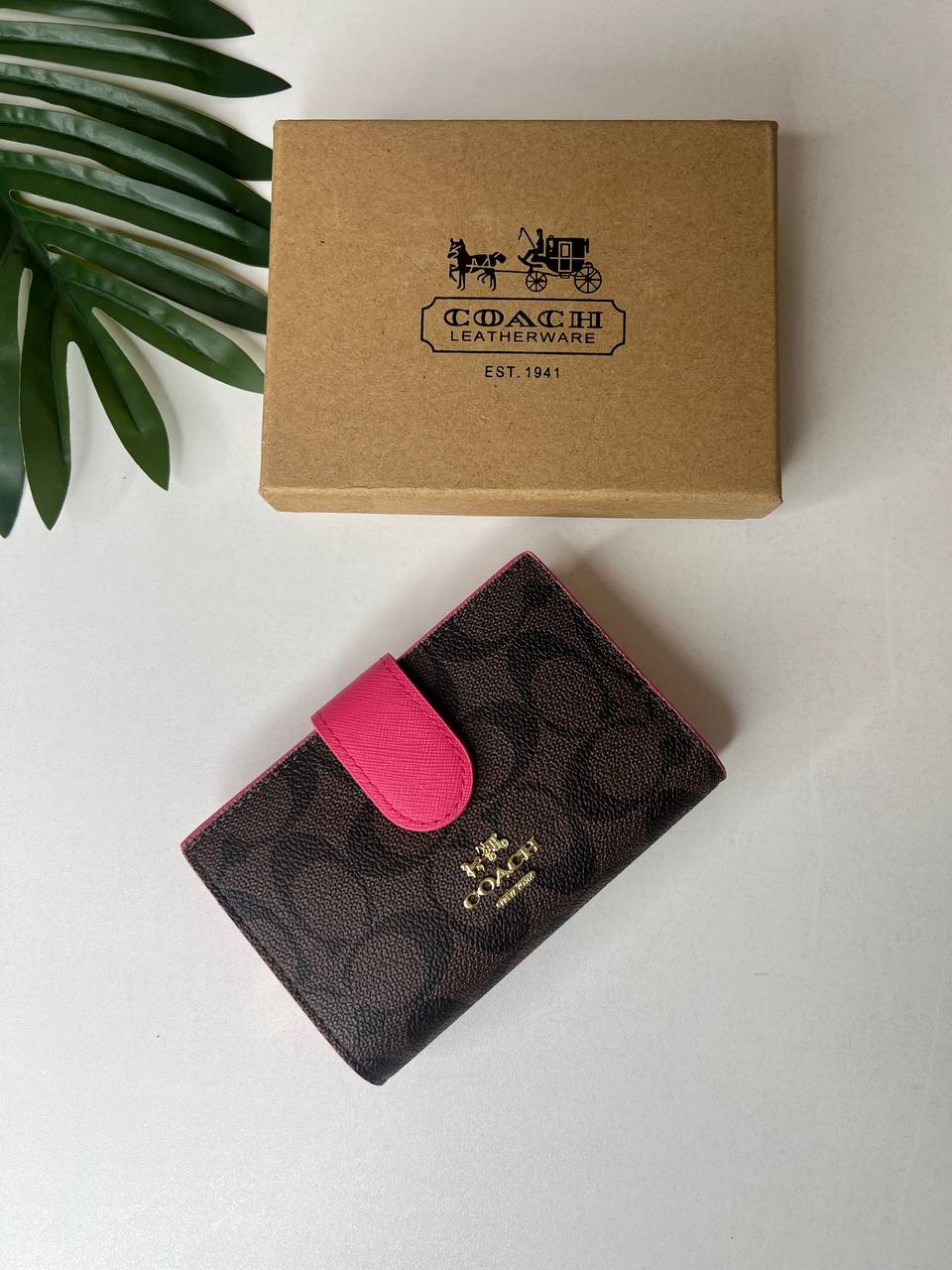 Coach Medium Corner Zip Wallet In Signature Canvas