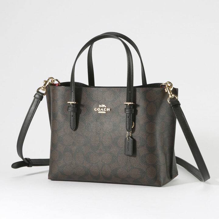 Coach Brown/Black Signature Coated Canvas Tatum Caryall Tote