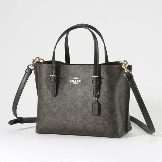 Coach Brown/Black Signature Coated Canvas Tatum Caryall Tote