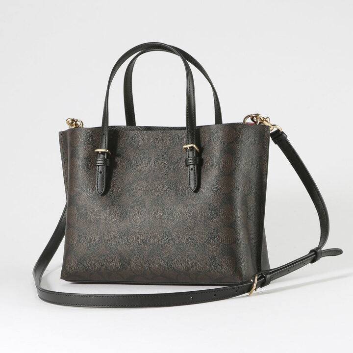 Coach Brown/Black Signature Coated Canvas Tatum Caryall Tote