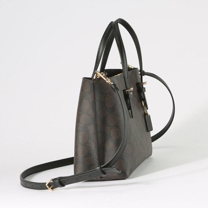 Coach Brown/Black Signature Coated Canvas Tatum Caryall Tote