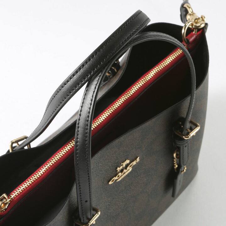 Coach Brown/Black Signature Coated Canvas Tatum Caryall Tote