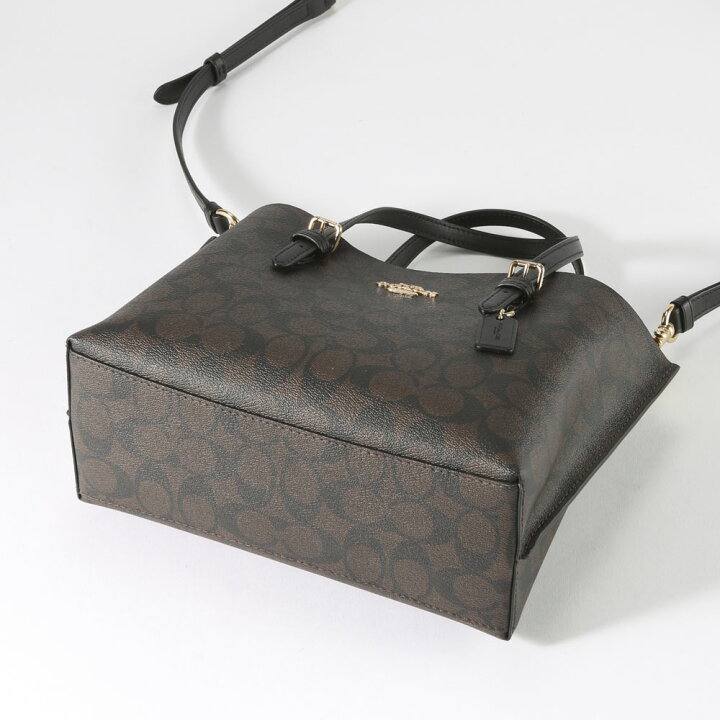 Coach Brown/Black Signature Coated Canvas Tatum Caryall Tote