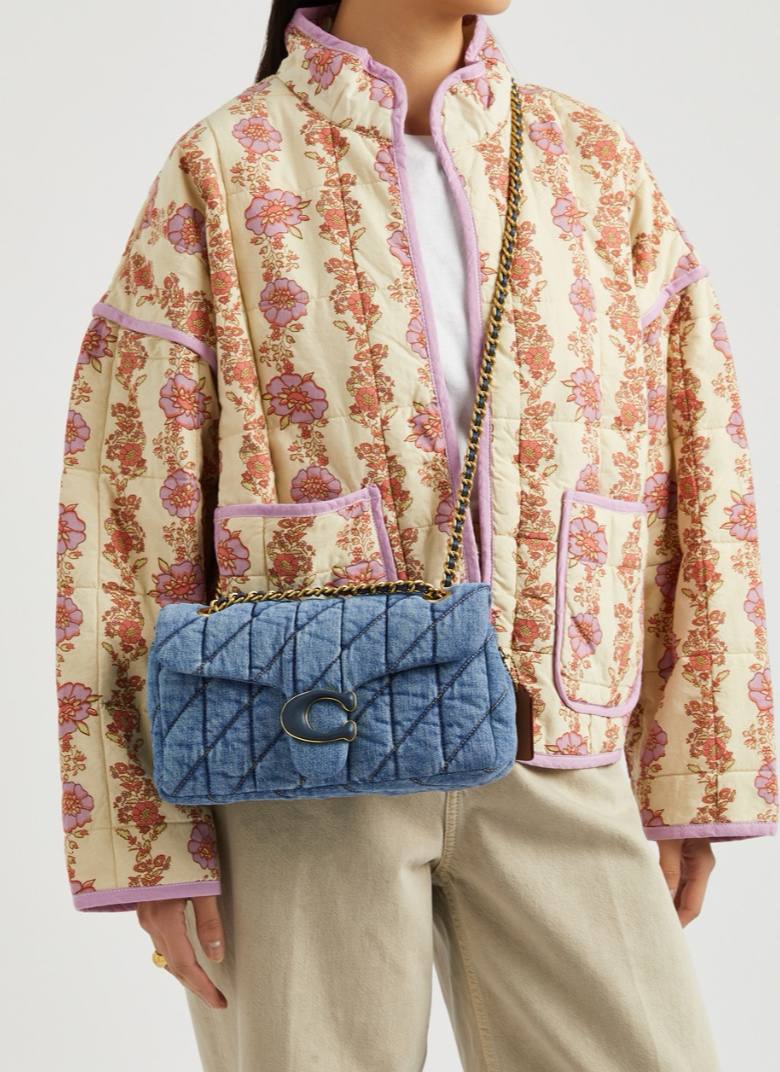 Coach Tabby 26 quilted denim shoulder bag