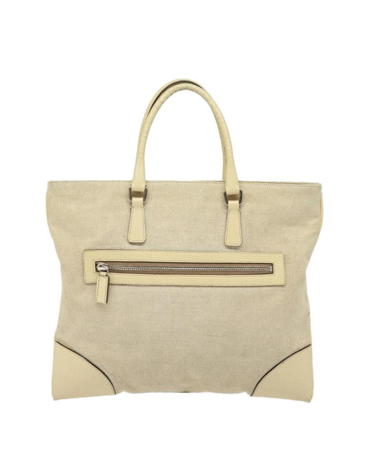 Beige Canvas Prada Galleria Bag