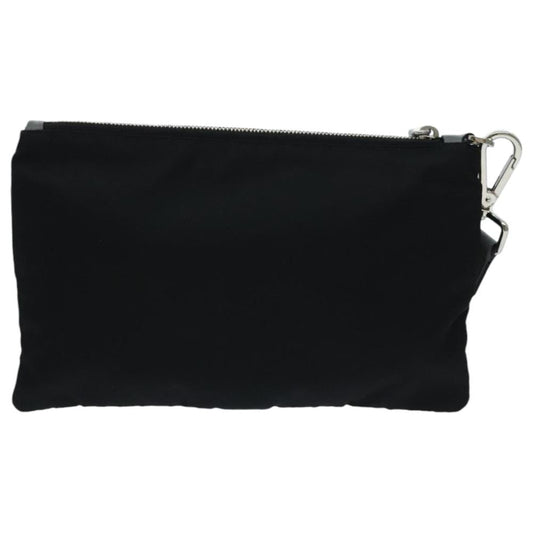 Black Fabric Prada Clutch