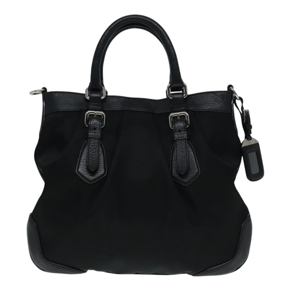 Black Fabric Prada Tote