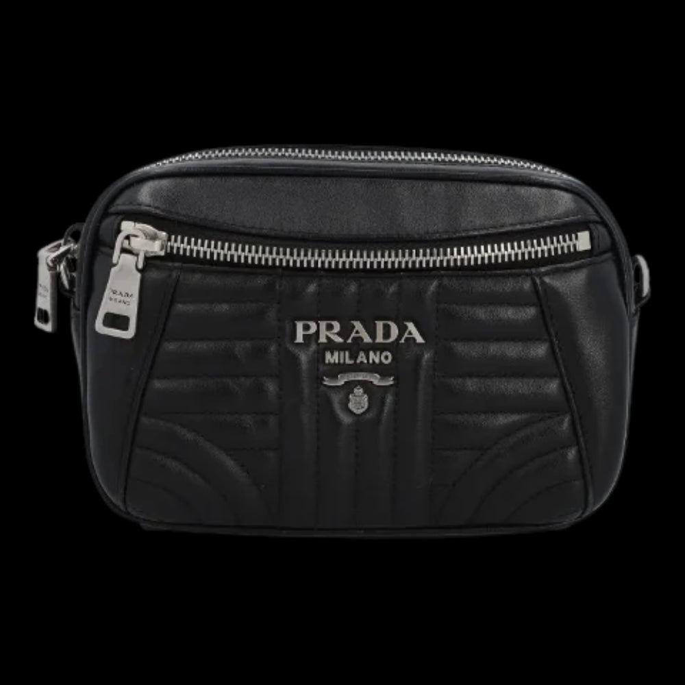 Black Leather Prada Crossbody Bag