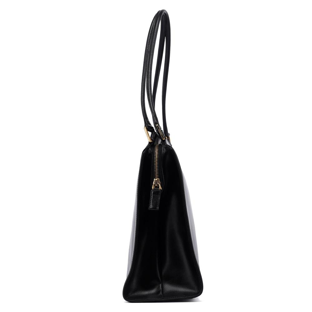 Black Leather Prada Handbag