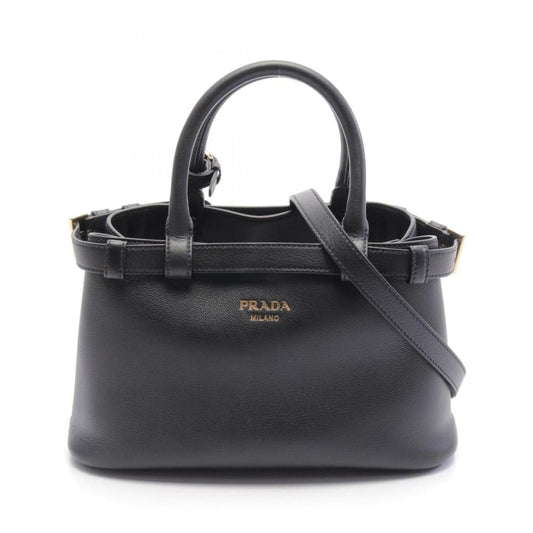 Black Leather Prada Handbag