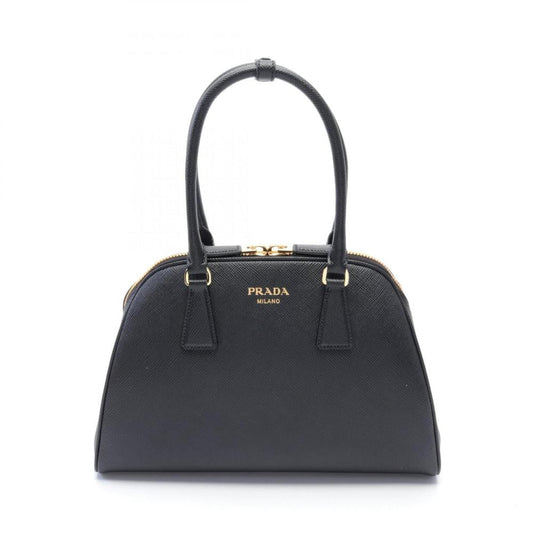 Black Leather Prada Handbag