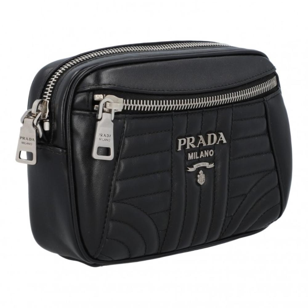 Black Leather Prada Crossbody Bag