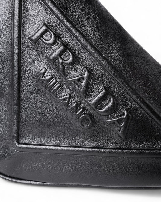Black Leather Prada Handbag