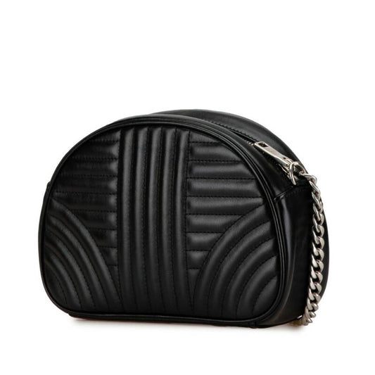 Black Leather Prada Shoulder Bag