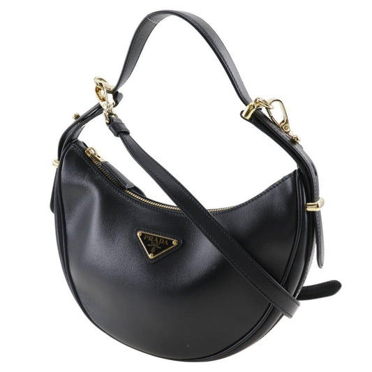 Black Leather Prada Shoulder Bag