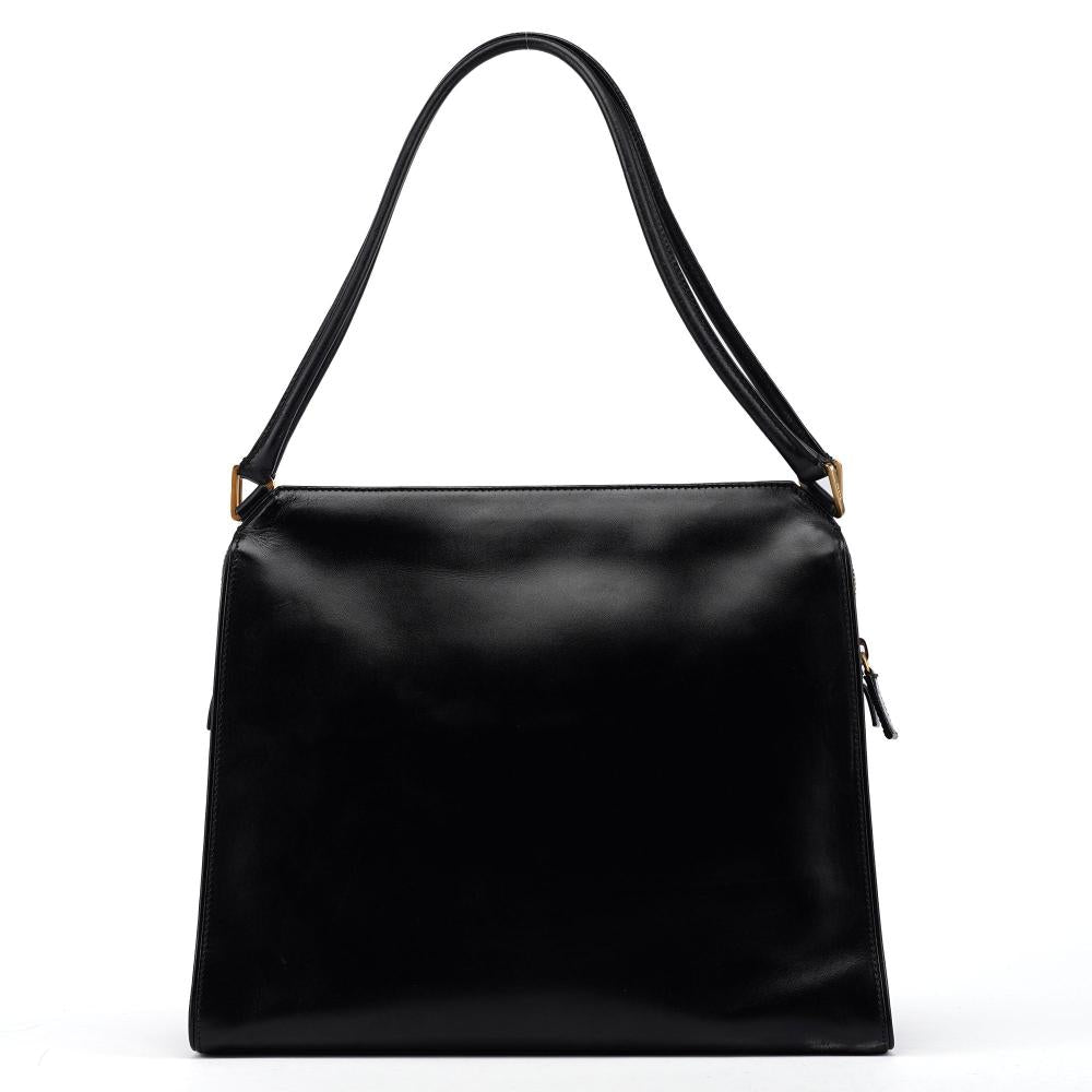 Black Leather Prada Handbag