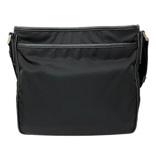Black Linen Prada Shoulder Bag