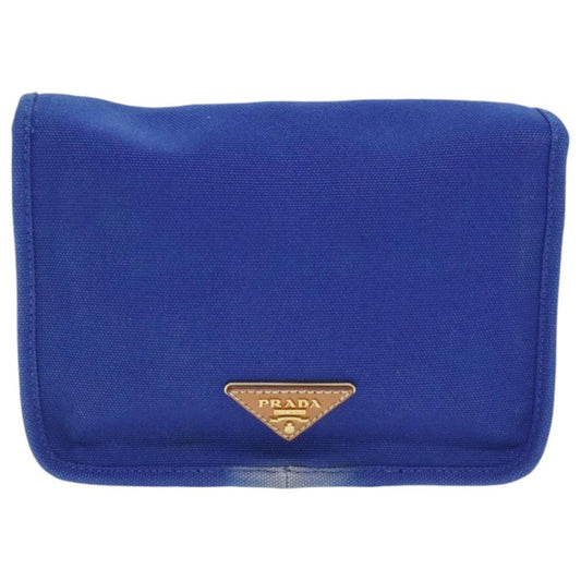 Blue Canvas Prada Shoulder Bag
