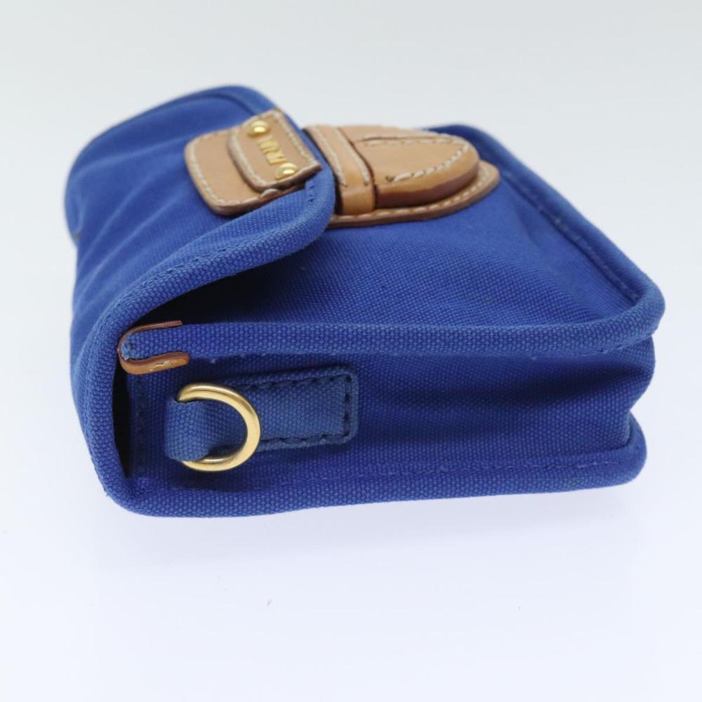 Blue Canvas Prada Shoulder Bag
