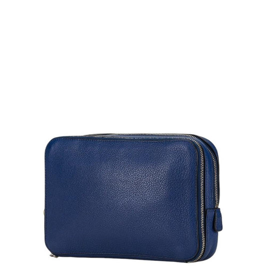 Blue Leather Prada Clutch