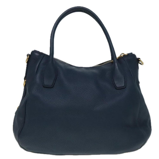 Blue Leather Prada Tote