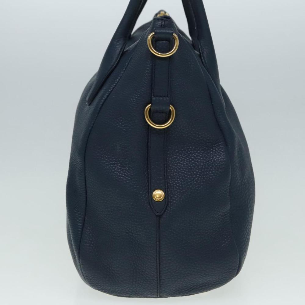 Blue Leather Prada Tote