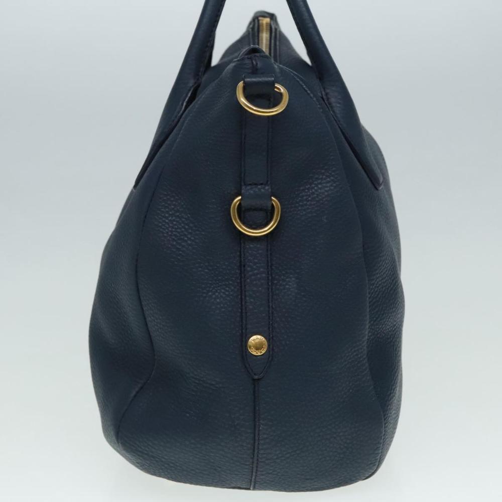Blue Leather Prada Tote