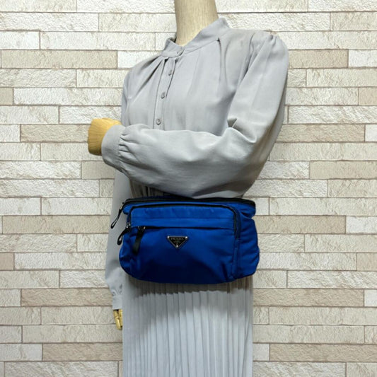 Blue Nylon Prada Belt Bags