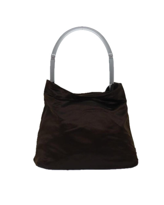 Brown Satin Prada Tote