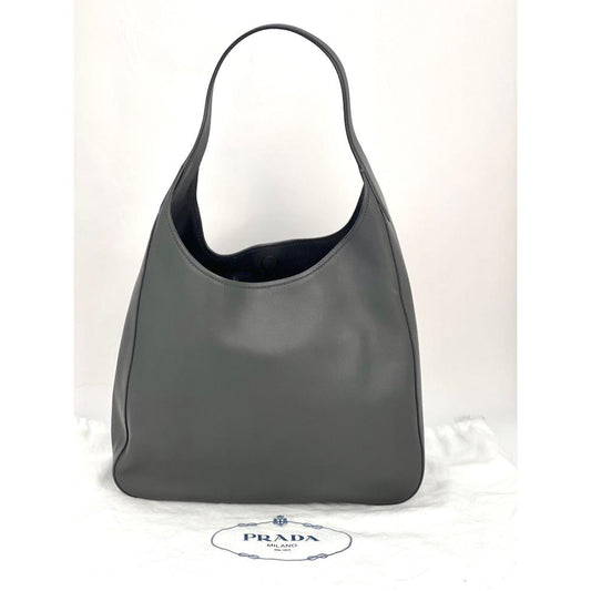 Gold Leather Prada Handbag