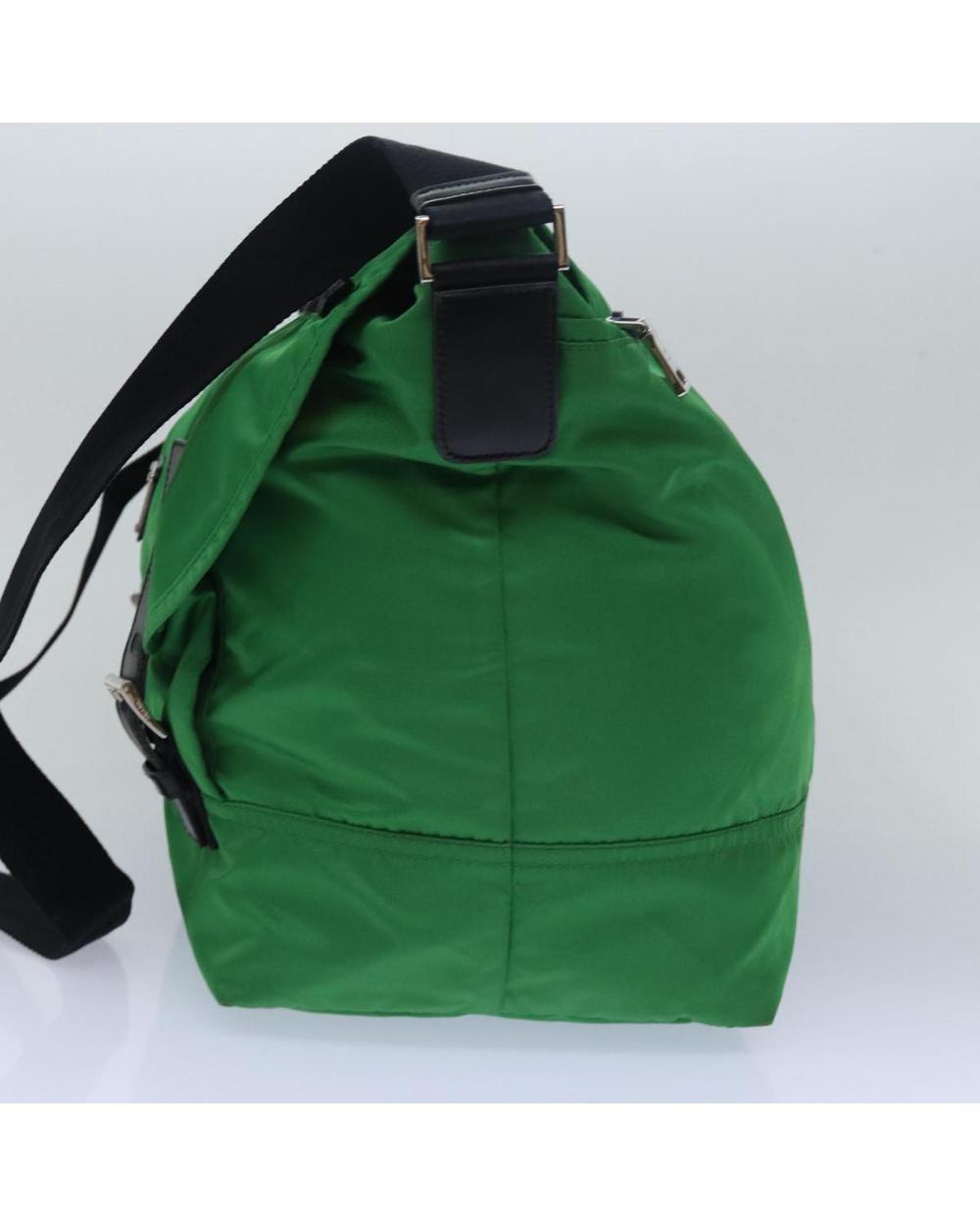 Green Nylon Prada Galleria Bag