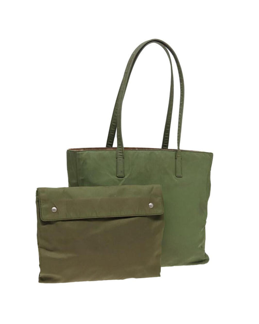 Green Nylon Prada Tote