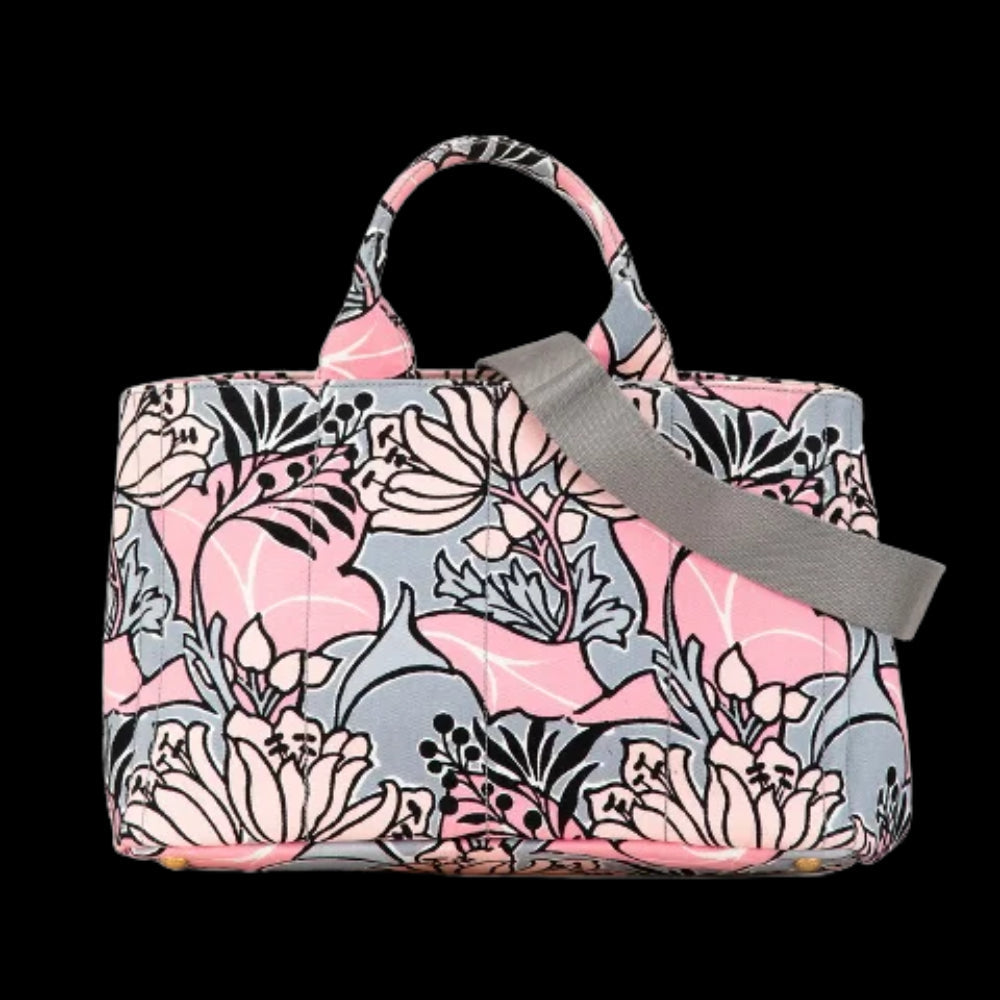 Multicolor Canvas Prada Canapa Tote