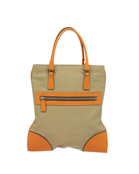 Orange Canvas Prada Handbag