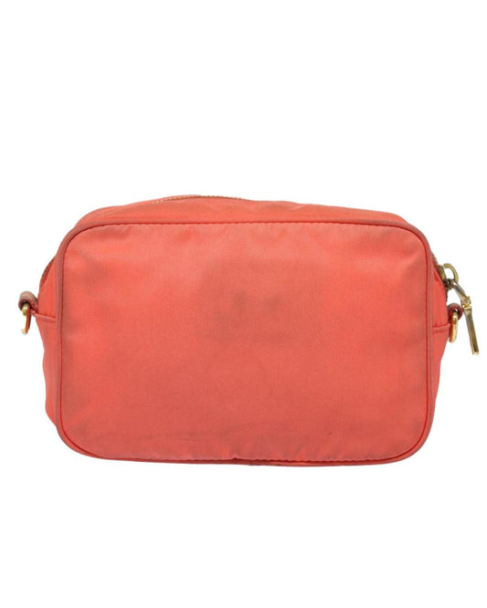 Orange Nylon Prada Shoulder Bag