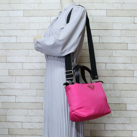 Pink Nylon Prada Shoulder Bag