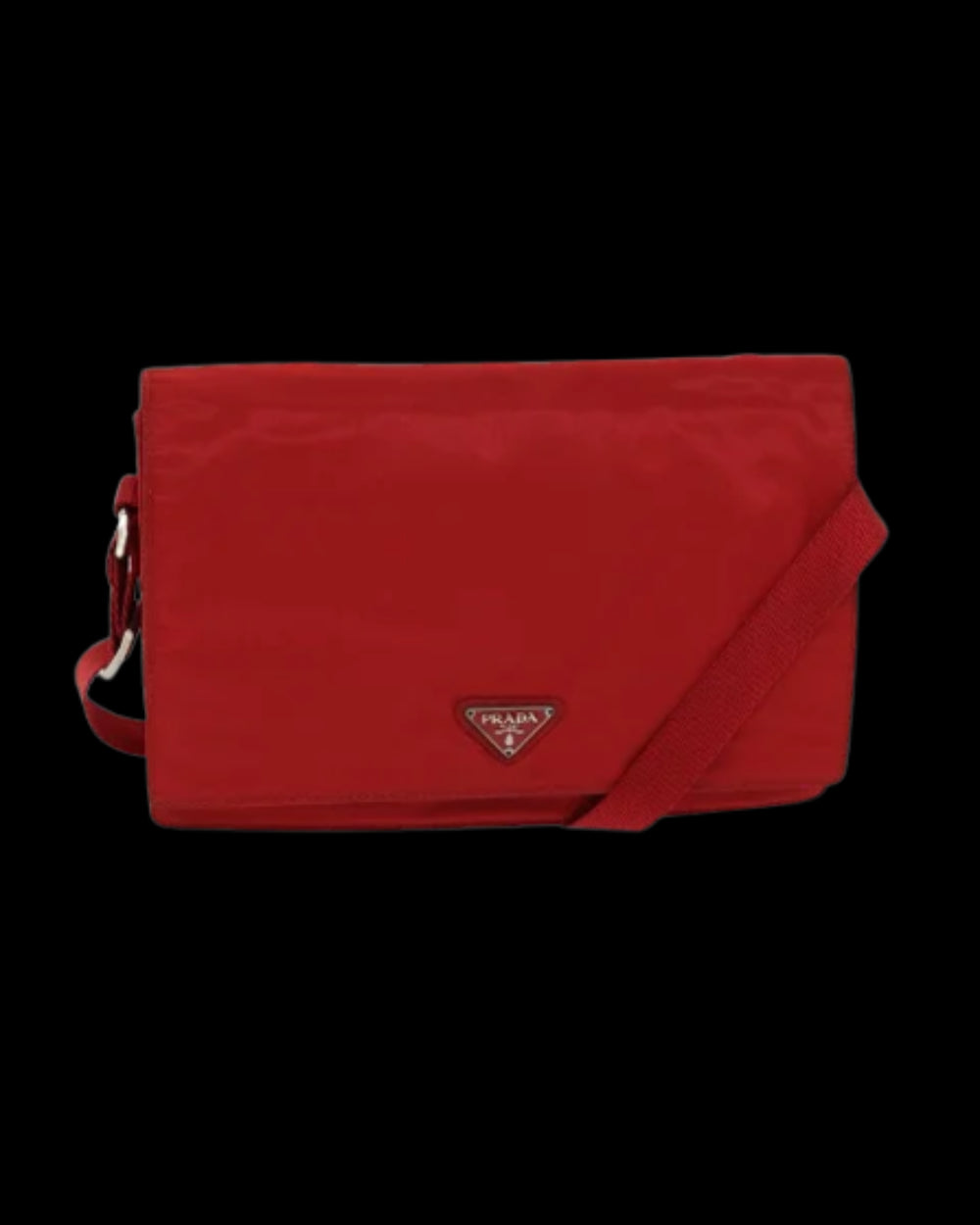 Red Nylon Prada Shoulder Bag