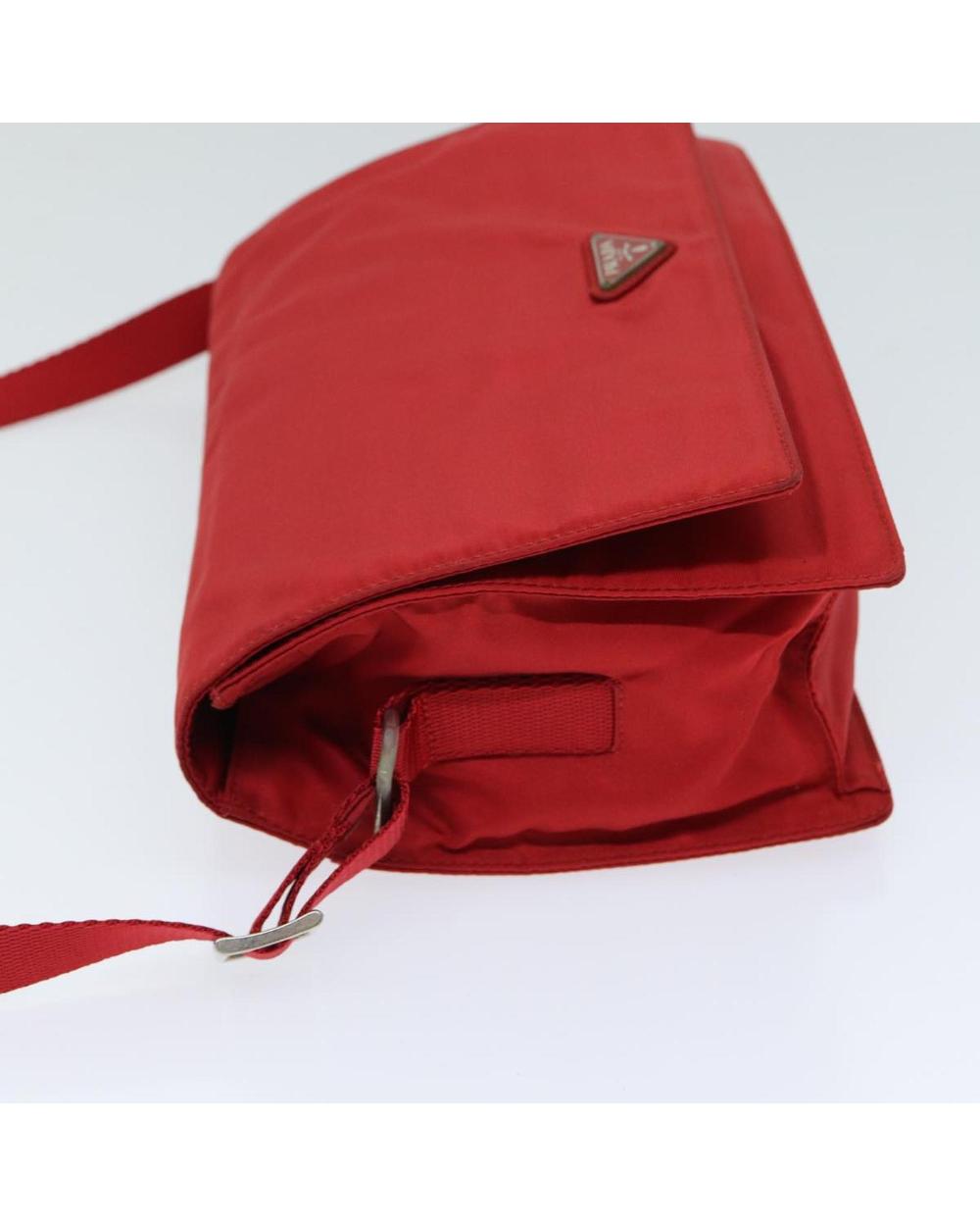 Red Nylon Prada Shoulder Bag
