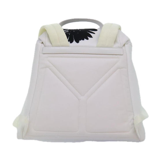 White Fabric Prada Backpack
