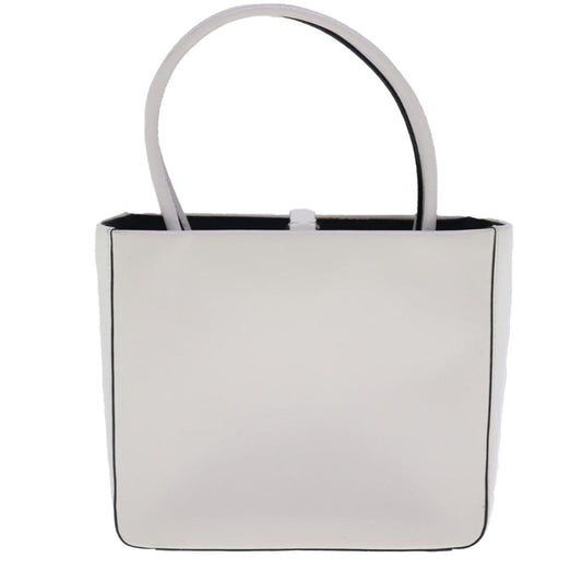 White Leather Prada Handbag