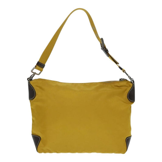 Yellow Canvas Prada Shoulder Bag