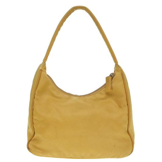 Yellow Fabric Prada Handbag