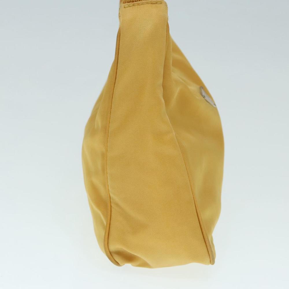 Yellow Fabric Prada Handbag