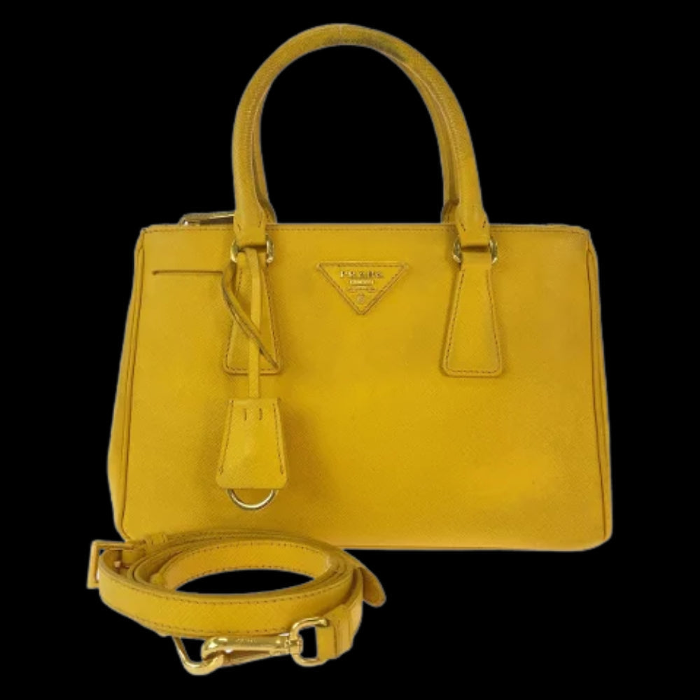 Yellow Leather Prada Galleria Bag