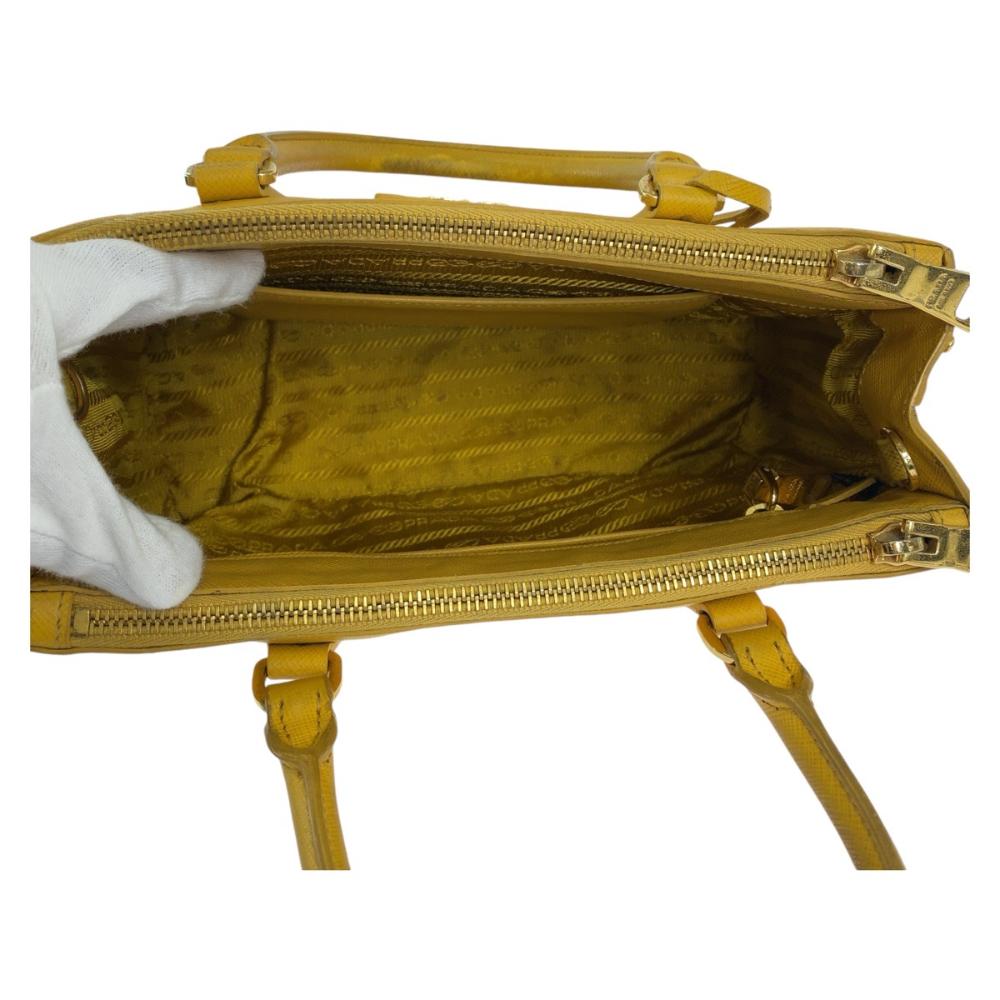 Yellow Leather Prada Galleria Bag