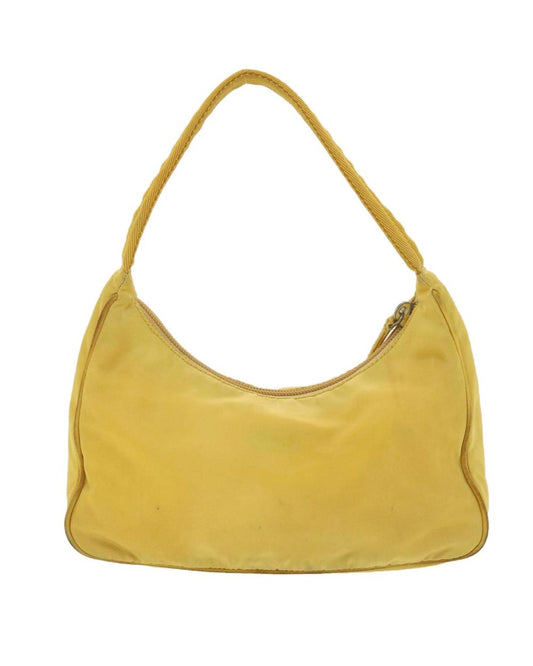 Yellow Nylon Prada Shoulder Bag